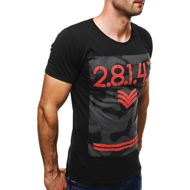 Výrazné černé tričko Athletic 9038