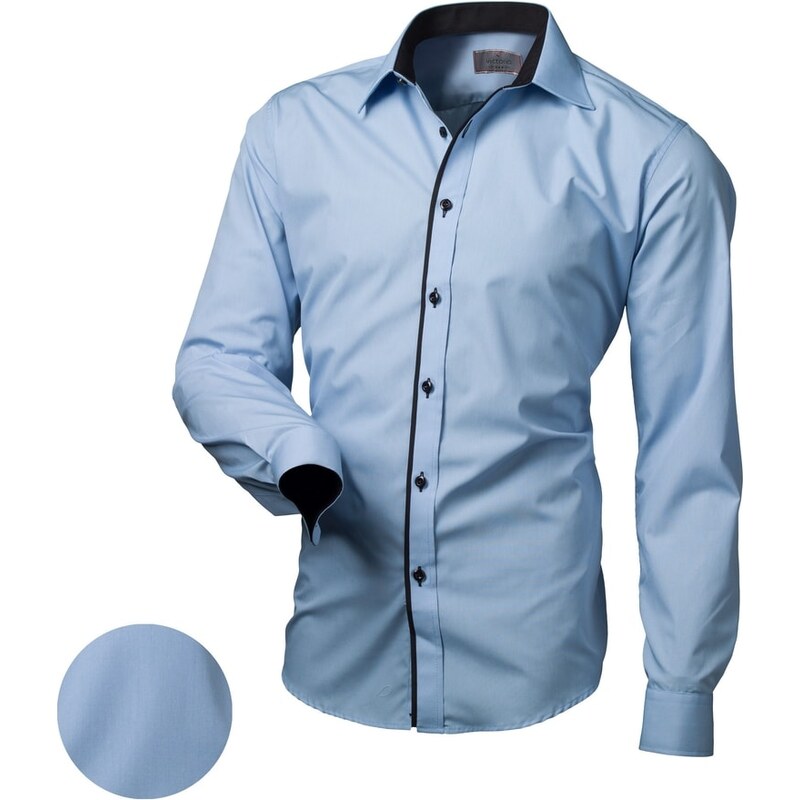 Victorio Modrá moderní košile V129