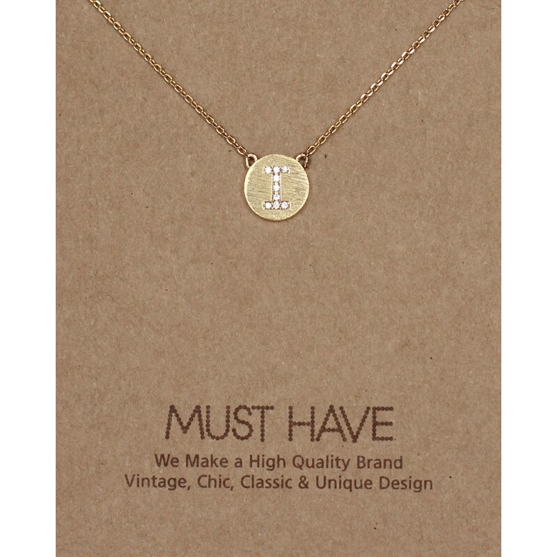 Fame Accessories MUST HAVE series: Initial Gold Necklace Letter I