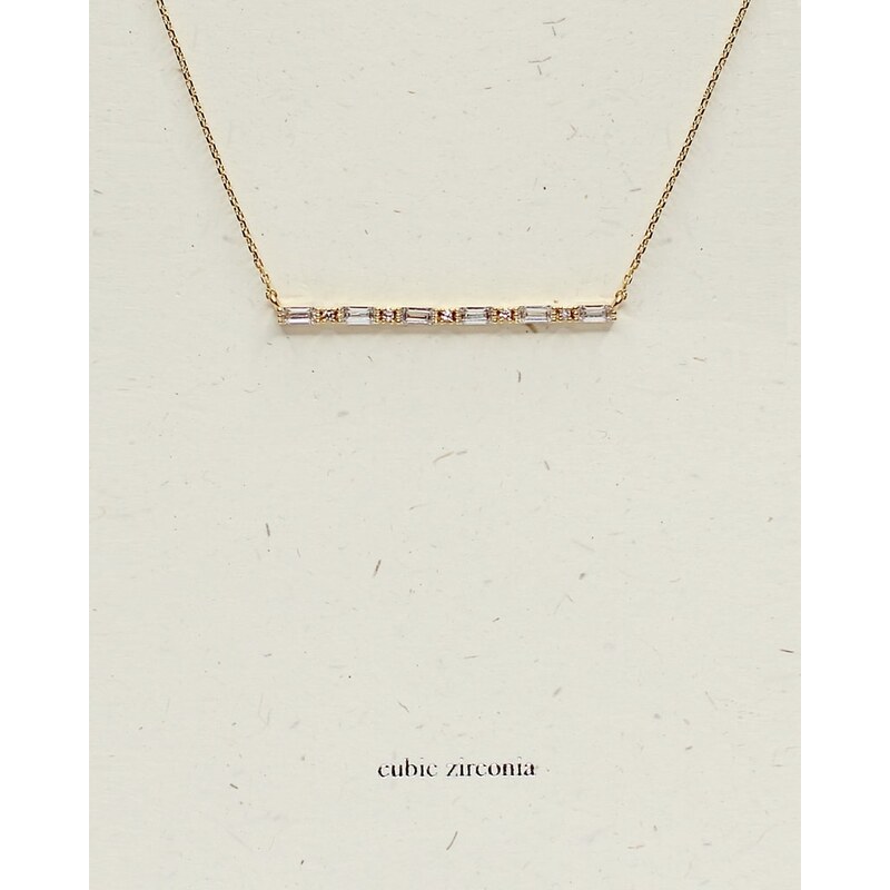 Fame Accessories MUST HAVE series: Gold Cubic Zirconia Tube