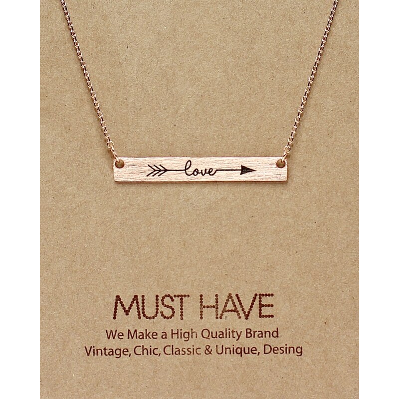 Fame Accessories MUST HAVE series: Rose Gold Plate Love