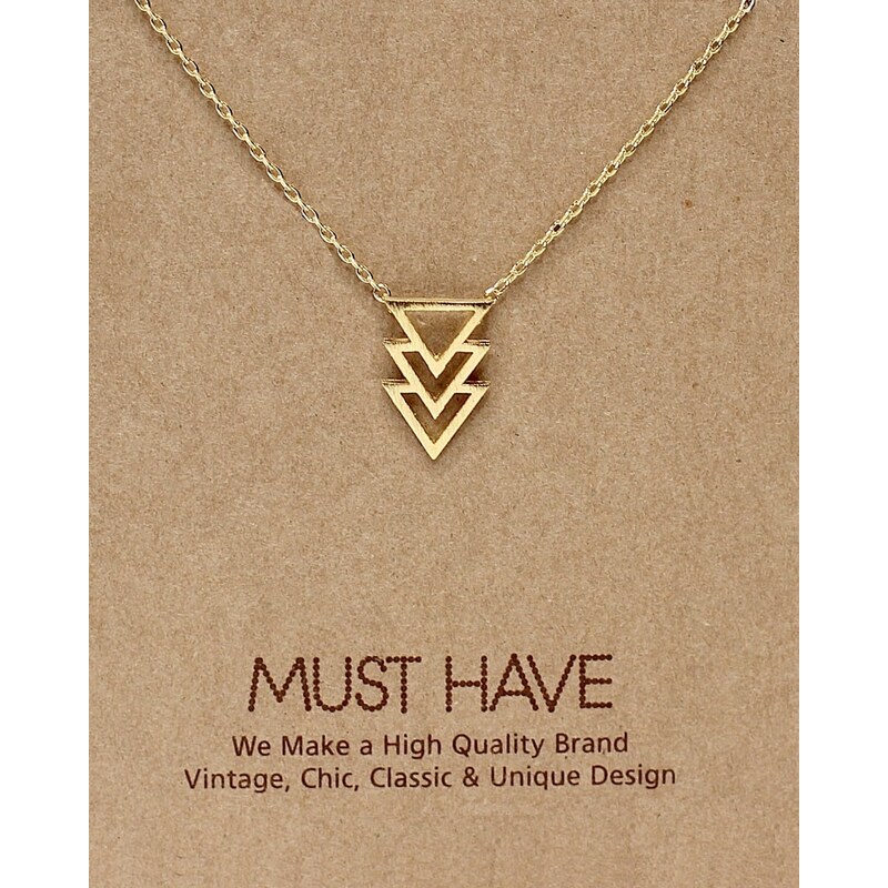 Fame Accessories MUST HAVE series: 3 Gold Triangle