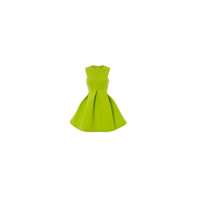 LightInTheBox Sheinside Women's Green Round Neck Sleeveless Ruffle Flare Dress