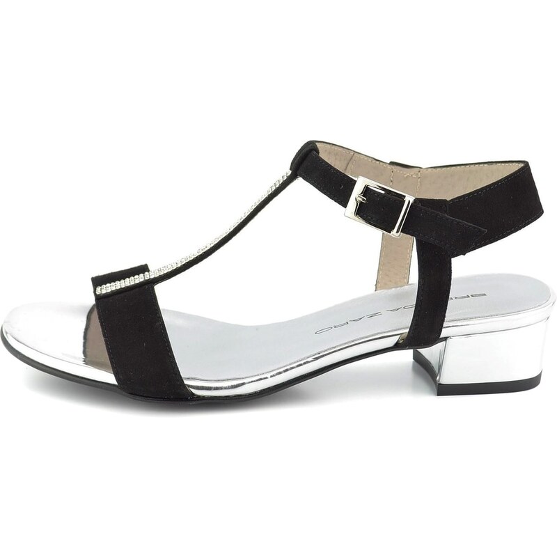 Brenda Zaro sandály černé/stříbrné Zoe Negro