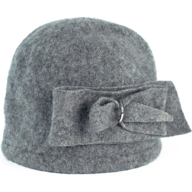 Art of Polo Dámský vlněný klobouček s mašlí šedý