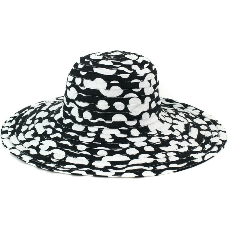 Art of Polo Letní černo-bílý puntíkatý klobouk