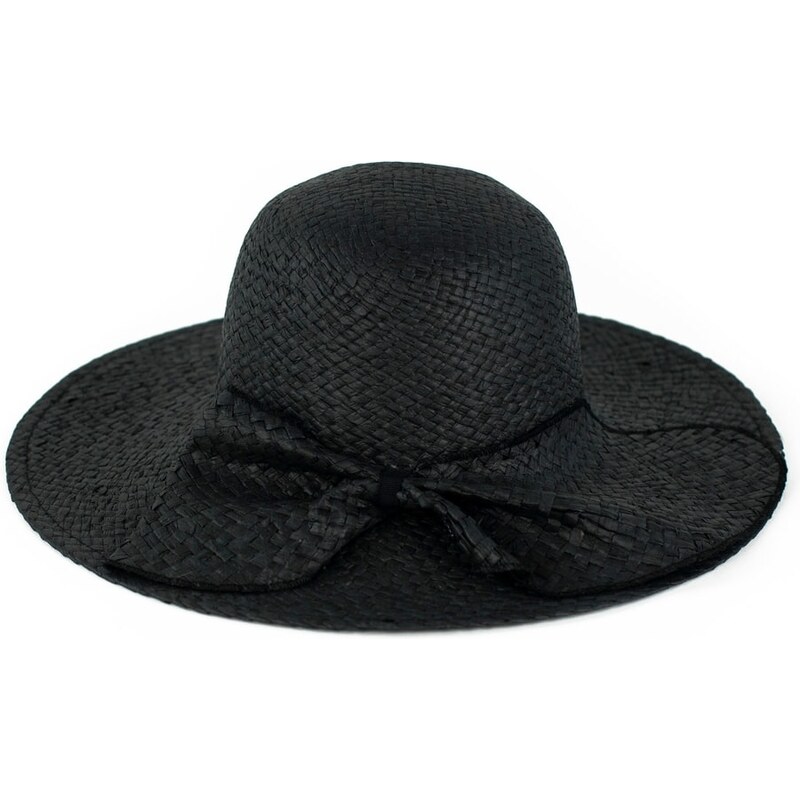 Art of Polo Elegantní široký letní klobouk s mašlí černý
