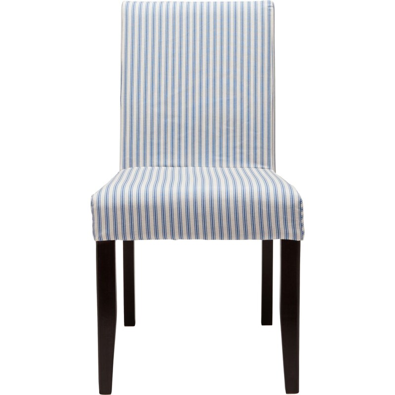 COPPERFIELD Povlak na židli úzké pruhy - modrá/bílá