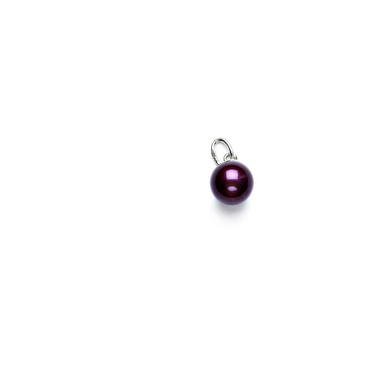 Čištín s.r.o. Stříbrný přívěsek, Swarovski perla fialová 8 mm,