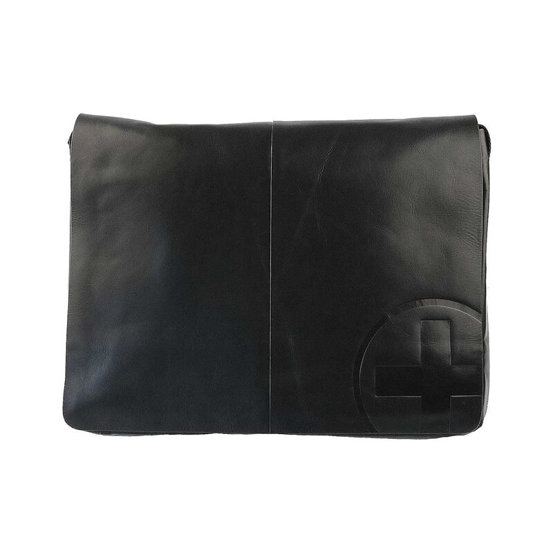 Strellson Pánská kožená taška Jones Messenger 0123, černá