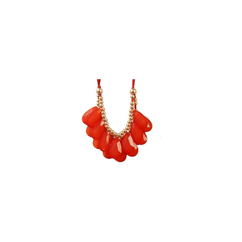 LightInTheBox JANE STONE Red Drop Shaped Fashion Bib Statement Necklace