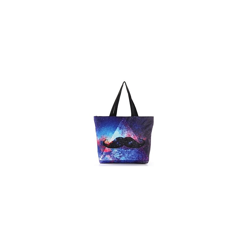 LightInTheBox Elonbo Dazzling Mustache Style Digital Painting Environmental Protection Shopping Bag Shoulder Bag