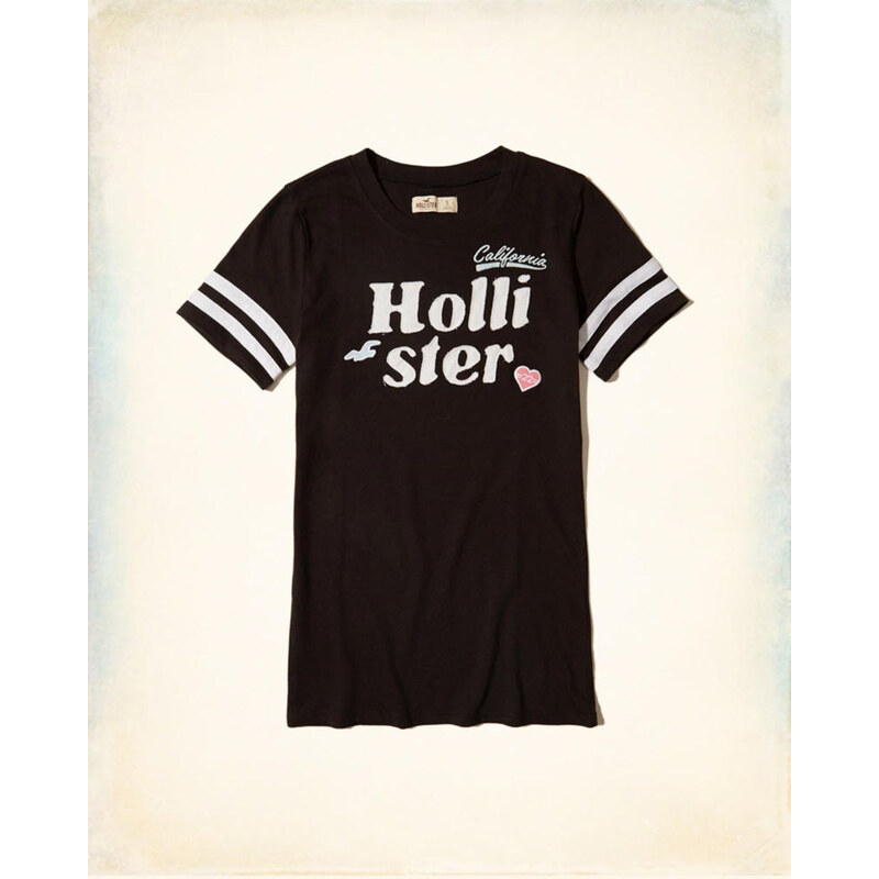 Dámské tričko Hollister, BARVA černá, VELIKOST XS