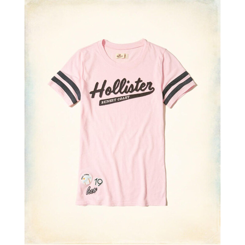 Dámské tričko Hollister, VELIKOST M, BARVA růžová