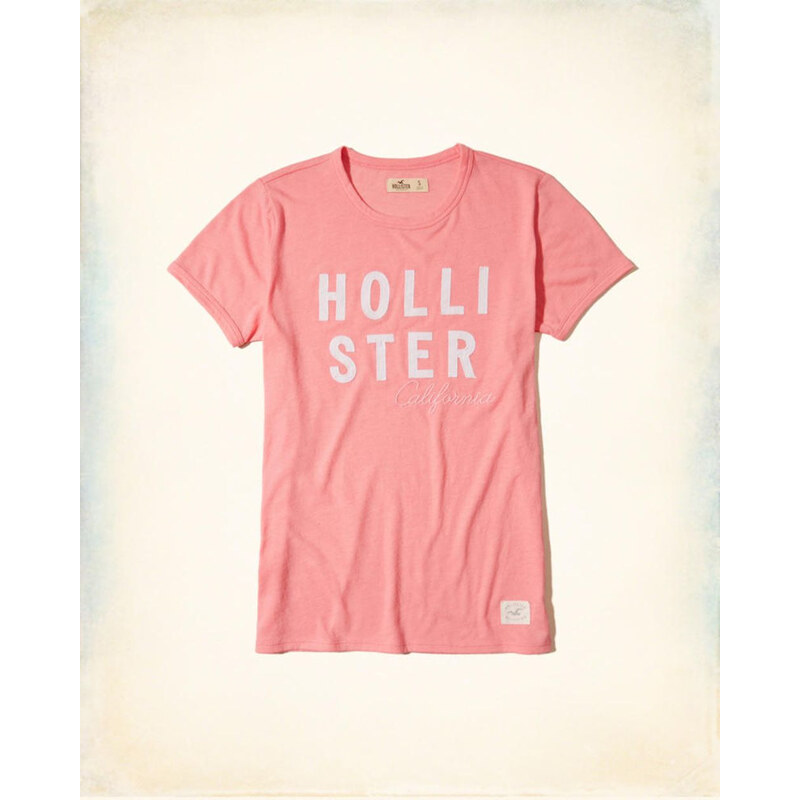 Dámské tričko Hollister, BARVA růžová, VELIKOST XS