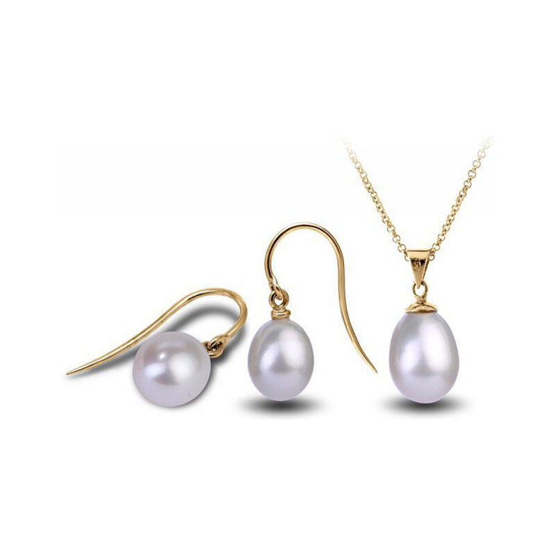 Eppi Zlatá perlová kolekce s 9-9.50mm perlami Chimene