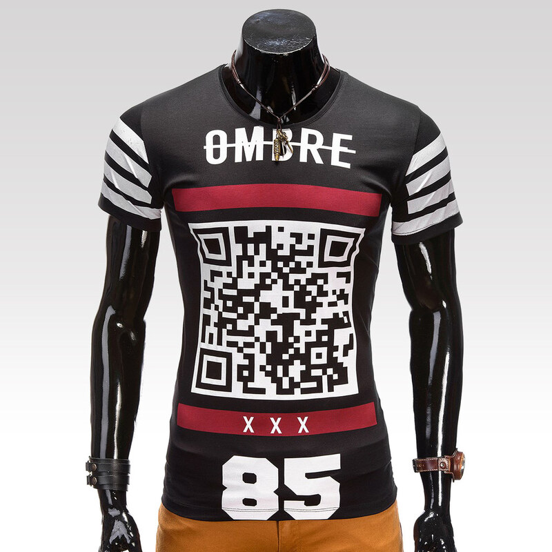 Ombre clothing Pánské tričko Code černé