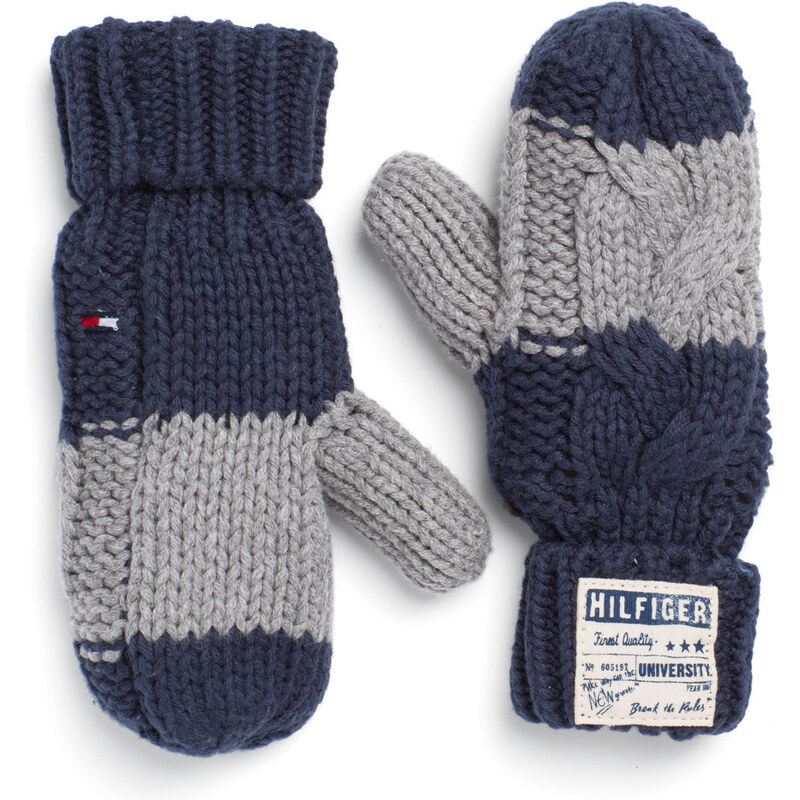 Tommy Hilfiger Colorblock Cable Mittens