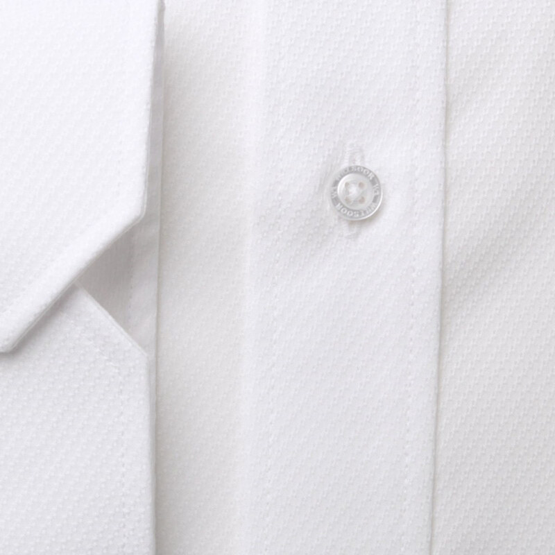 Willsoor Pánská klasická košile London (výška 176-182 i 188-194) 8285 v bílé barvě s úpravou two-ply