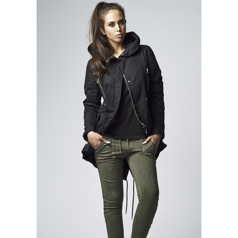 Urban Classics Dámská parka Sherpa Cotton Parka černá