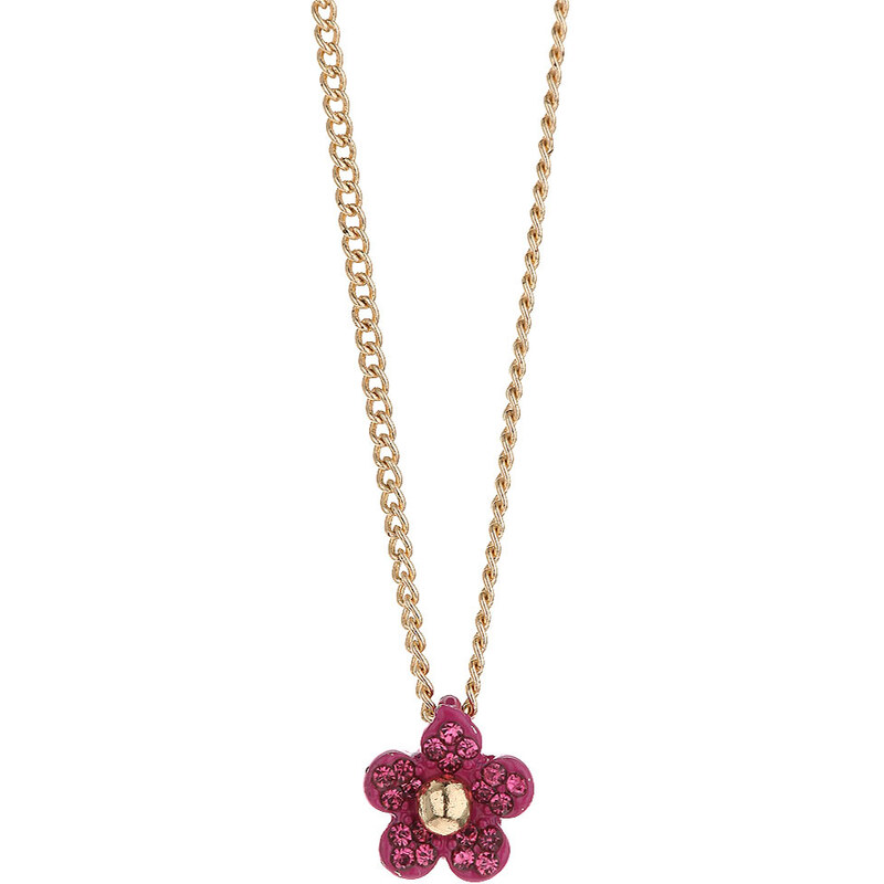 Topshop Pink Sparkle Flower Necklace