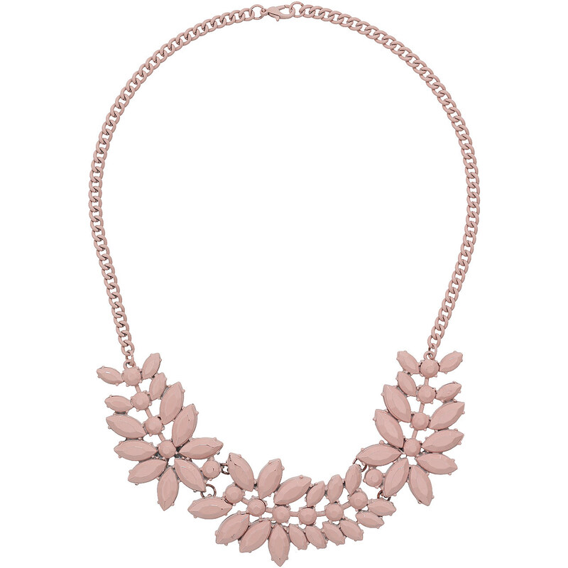Topshop Small Leaf Metal Necklace