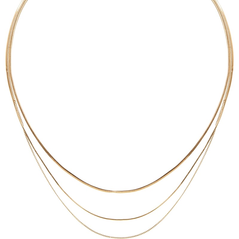 ASOS Multi Row Chain Necklace - Gold