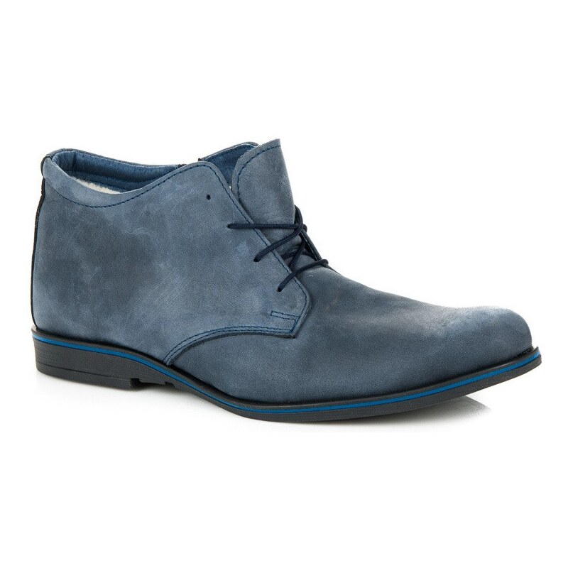 LUCCA Pánské modré kotníkové boty