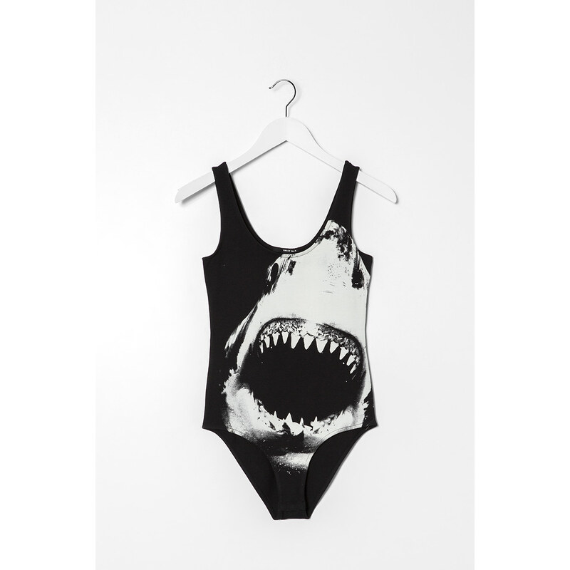 Tally Weijl Monochrome "Shark" Print Bodysuit