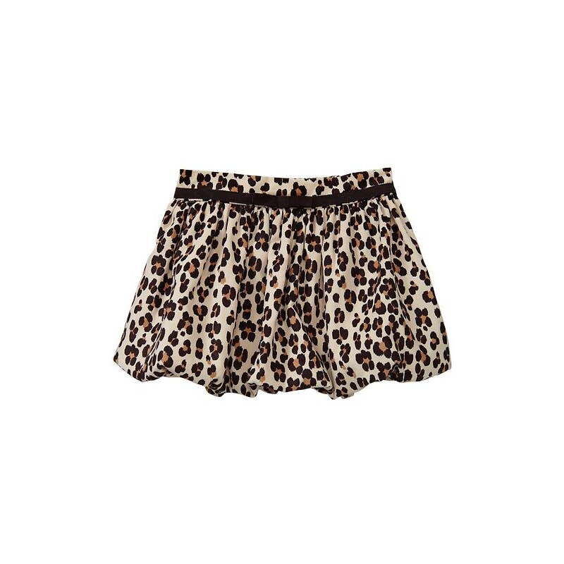 Gap Printed Cord Bubble Skirt - Leopard print