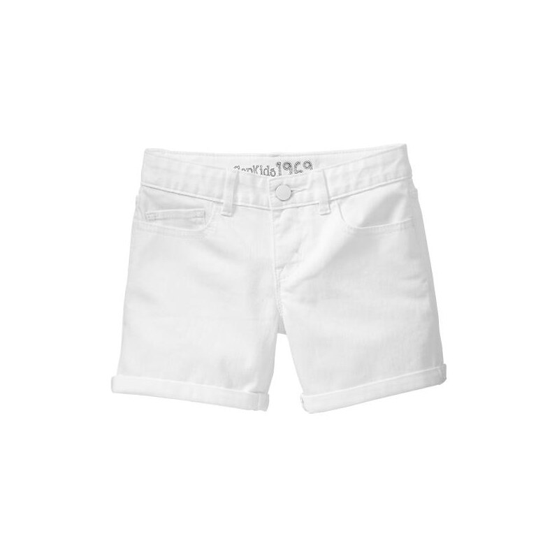 Gap White Midi Shorts - White denim