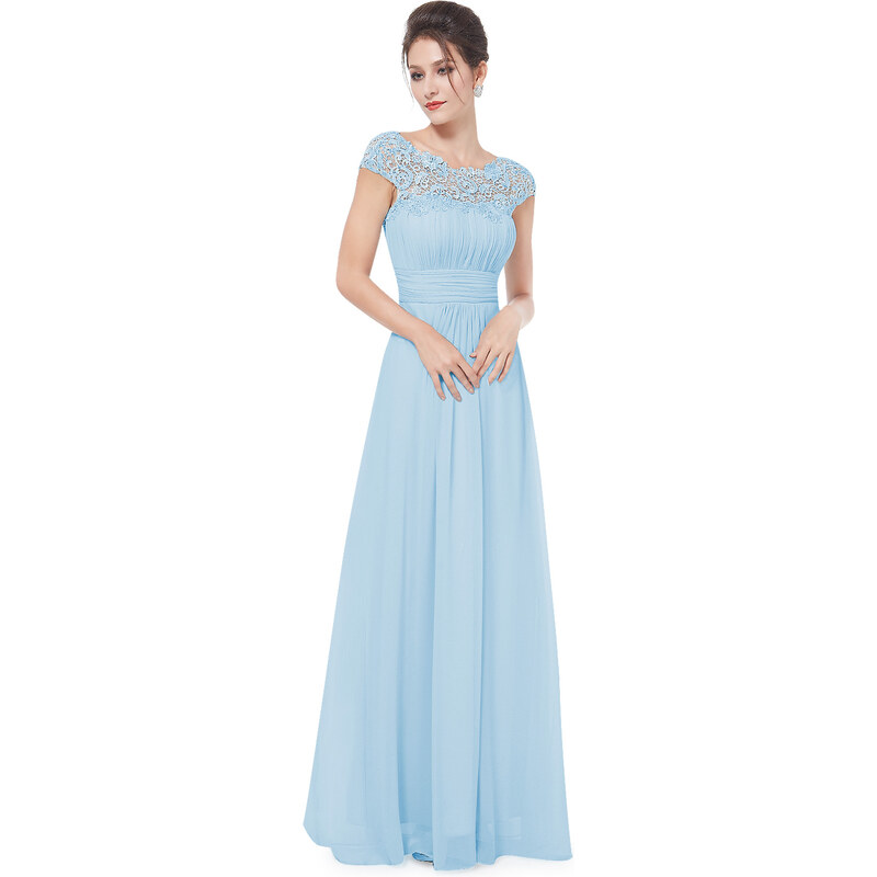 Ever-Pretty Světle modré krajkové šaty