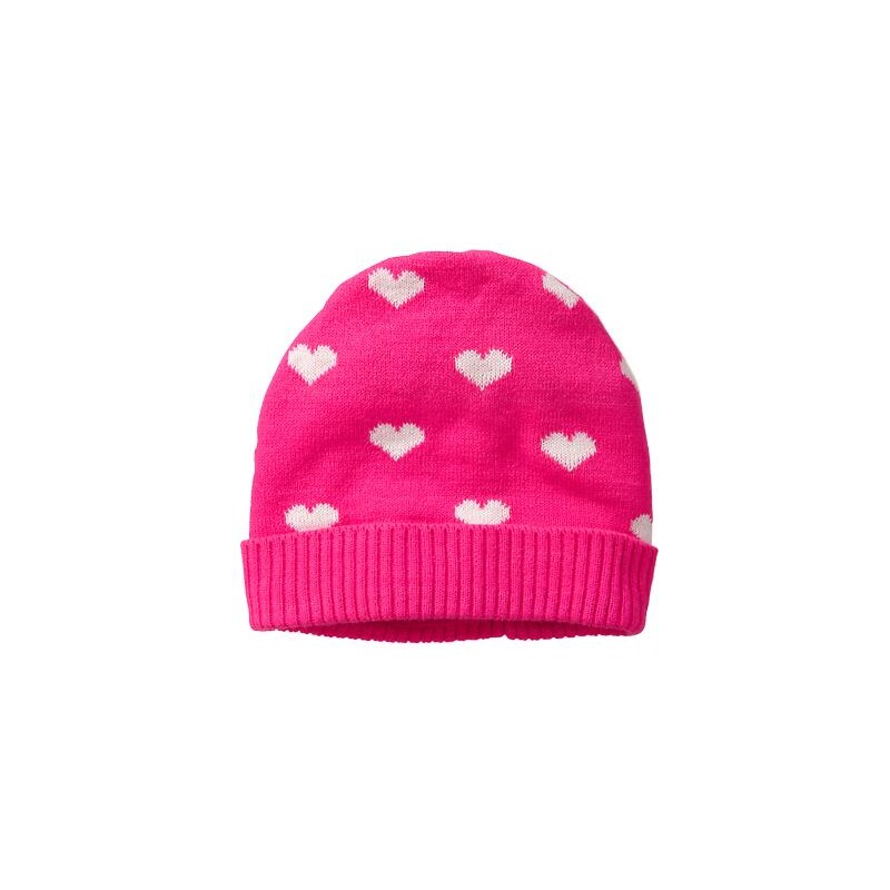 Gap Heart Knit Hat - Pink neon