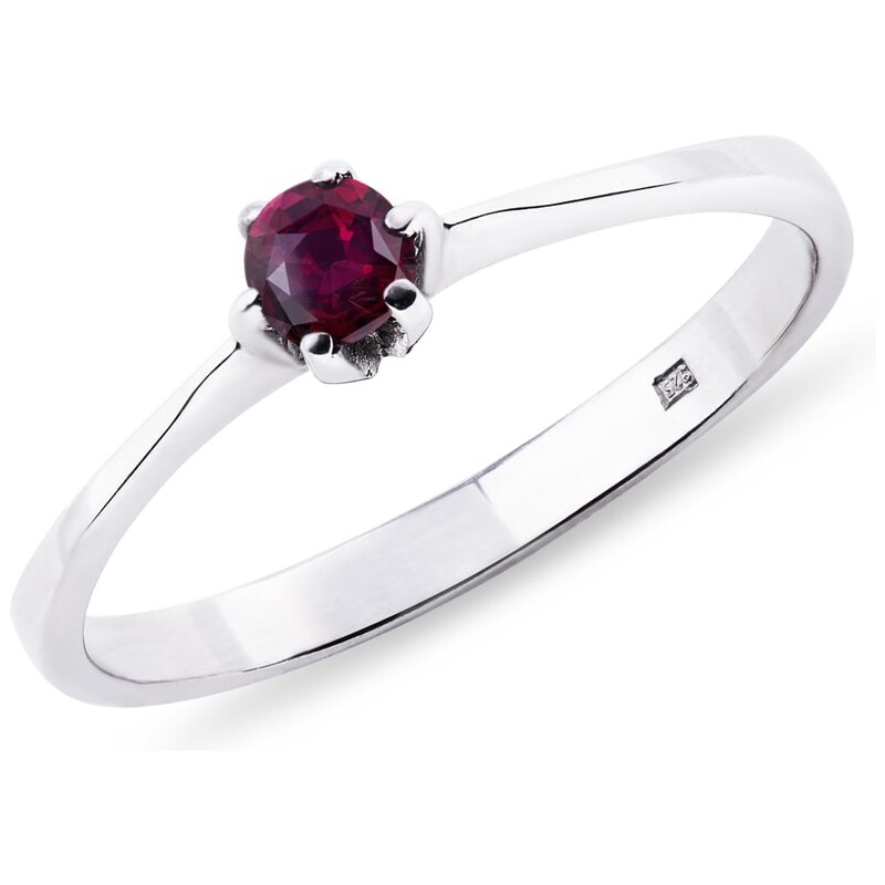 Stříbrný prsten s růžovým turmalínem KLENOTA kln0226