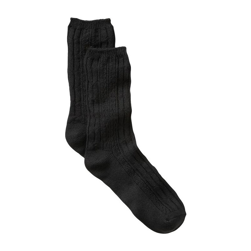 Gap Cable Knit Socks - Basic black