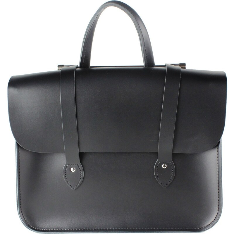 The Leather Satchel Co. Kožená taška Music Case od Leather Satchel - Charcoal Black