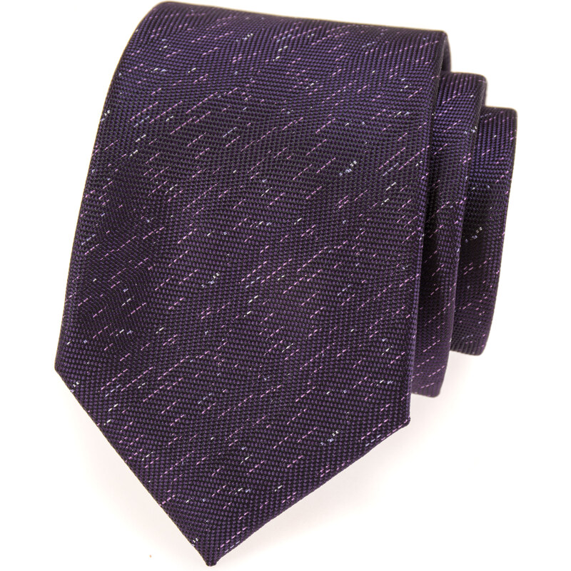 Avantgard Tmavě fialová kravata se zajímavým jemným vzorem