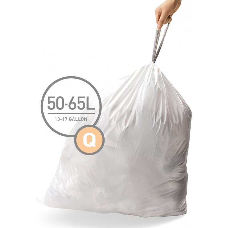 Sáčky do odpadkového koše 50-65 L, Simplehuman typ Q, zatahovací, 20 ks v balení