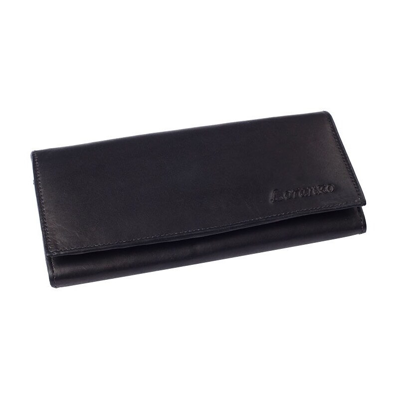 Dámská peněženka kožená černá, Loranzo 438