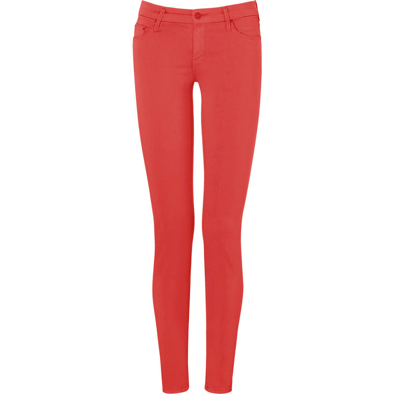 Mother The Looker Red Denim Skinny Jeans