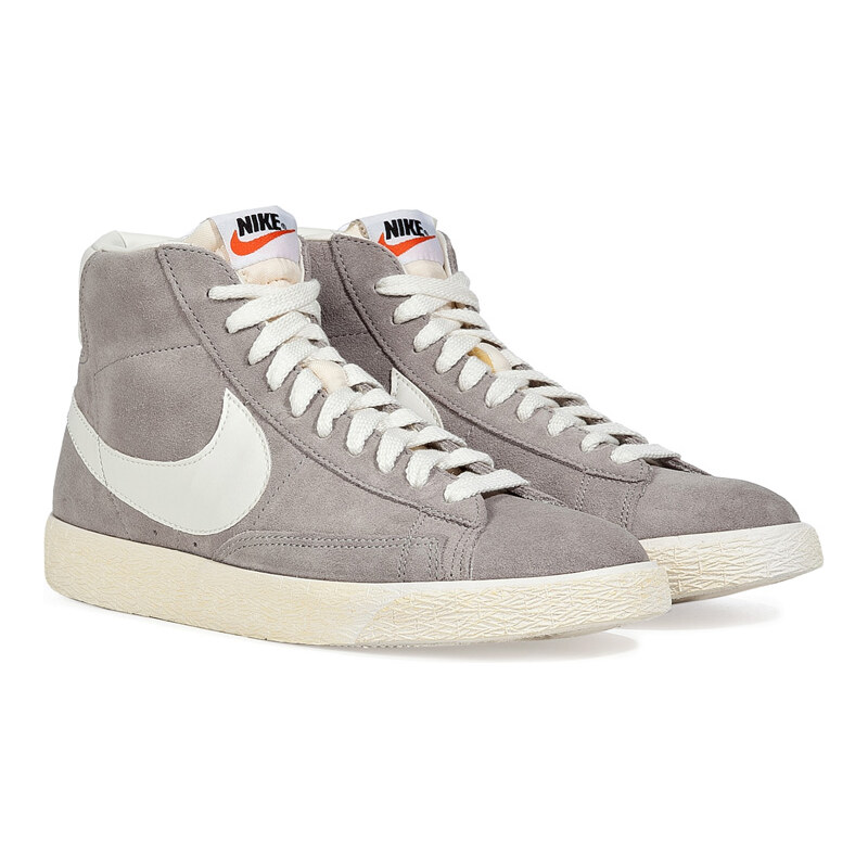 Nike Grey/White Suede Blazer Mid Premium Sneakers