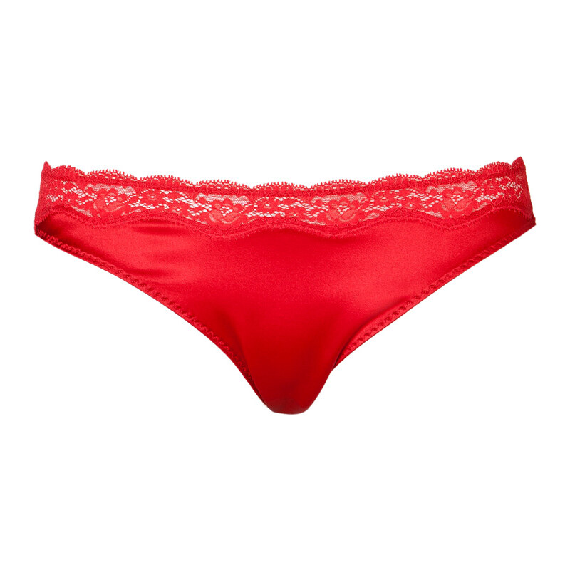 Stella McCartney Clara Whispering Bikini Brief in Poppy Red