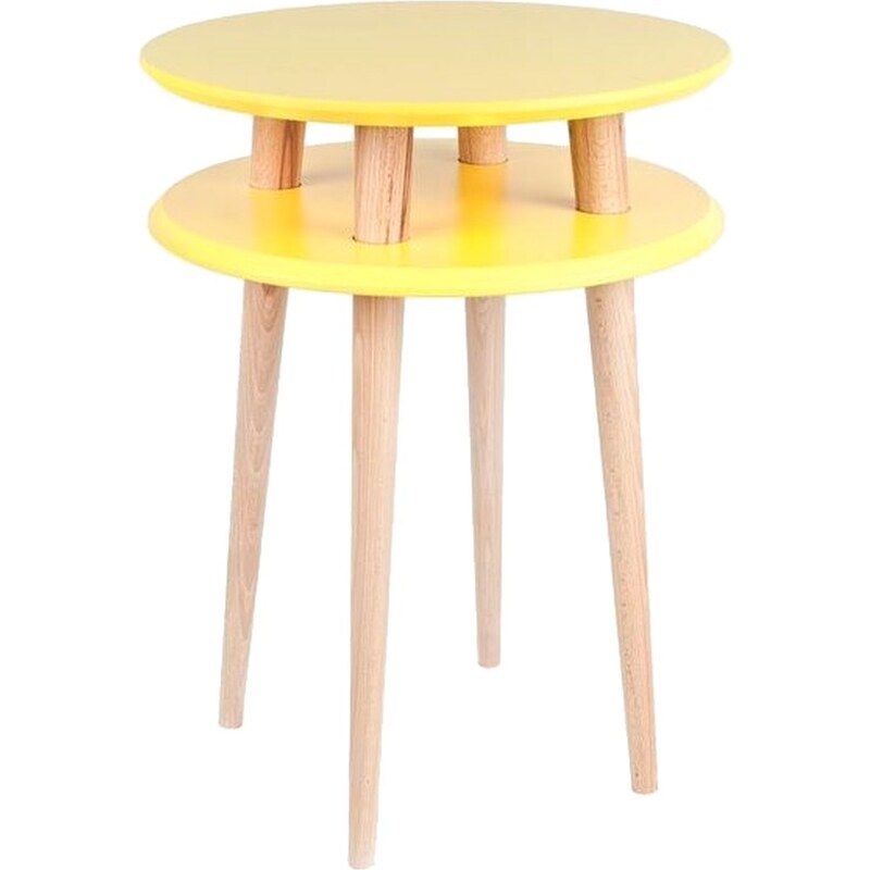 Bonami Žlutý odkládací stolek Ragaba UFO, Ø 45 cm