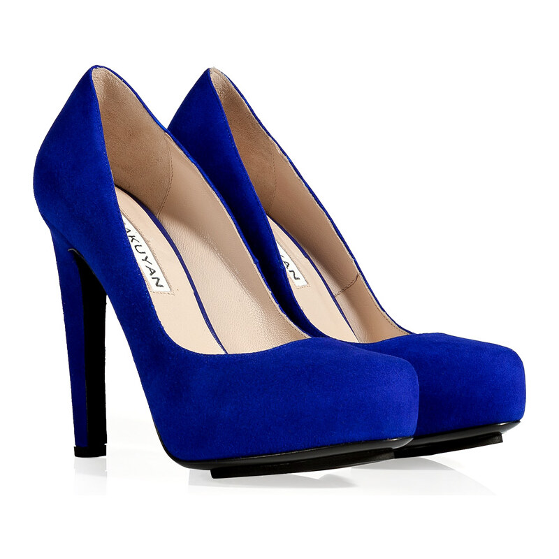 Burak Uyan Sapphire Suede Platform Pumps