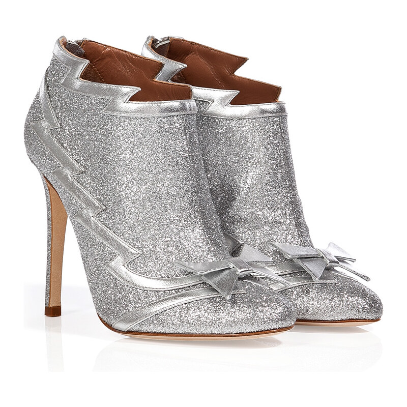 Laurence Dacade Leather Ankle Boots in Silver