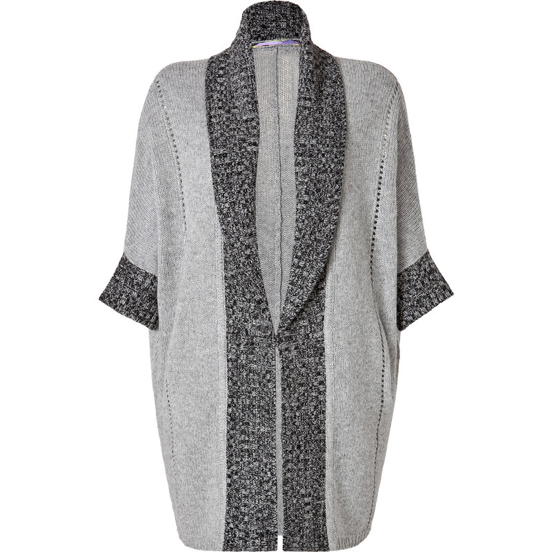 Dear Cashmere Wool Cocoon Cardigan in Combo