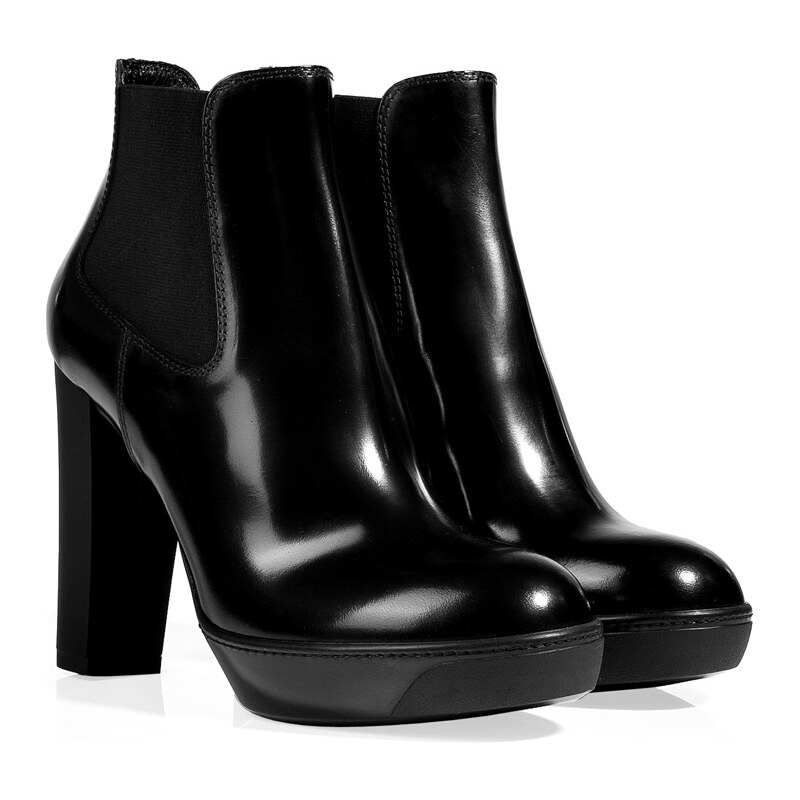 Hogan Boxcalf Ankle Boots