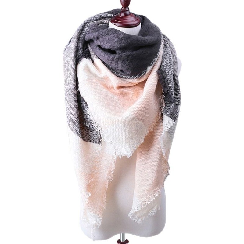Cixi Blanket Dámská šála pončo Rosadark 140 cm 115023537