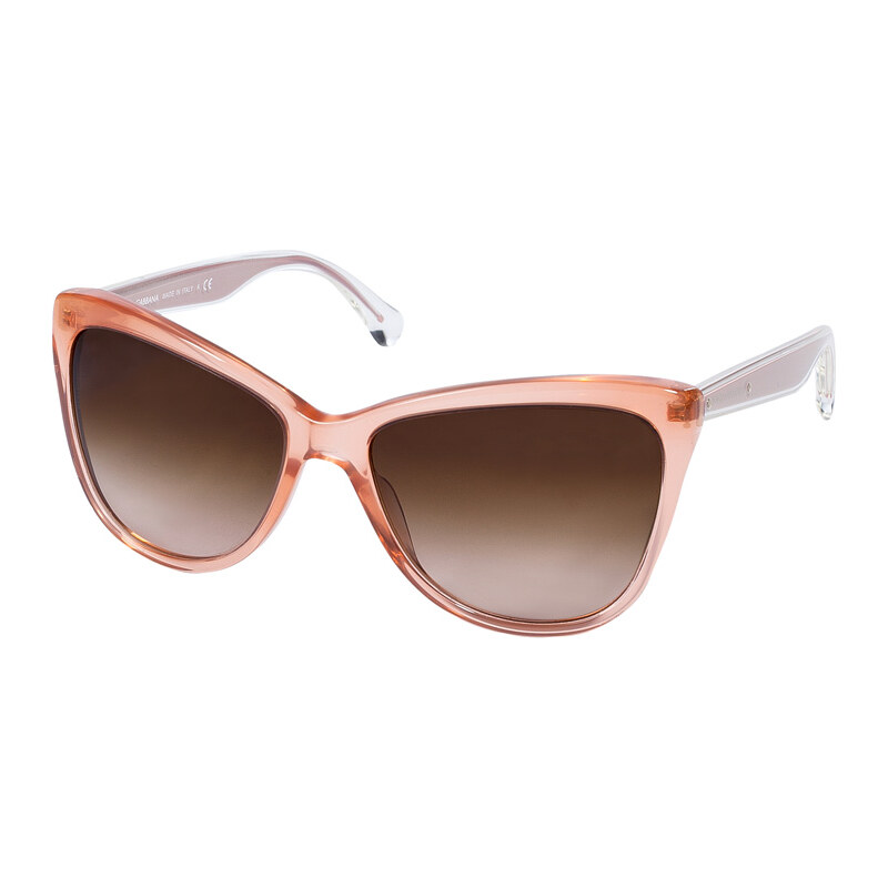 Dolce & Gabbana Transparent Coral Acetate Cat-Eye Gradient Sunglasses