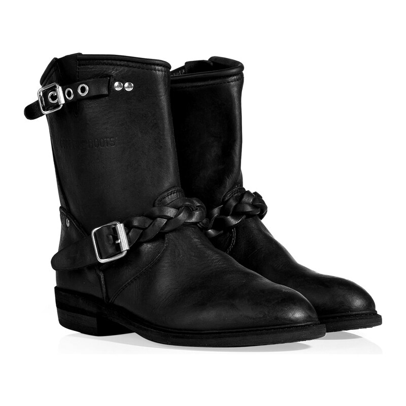Golden Goose Leather Ankle Boots in Black